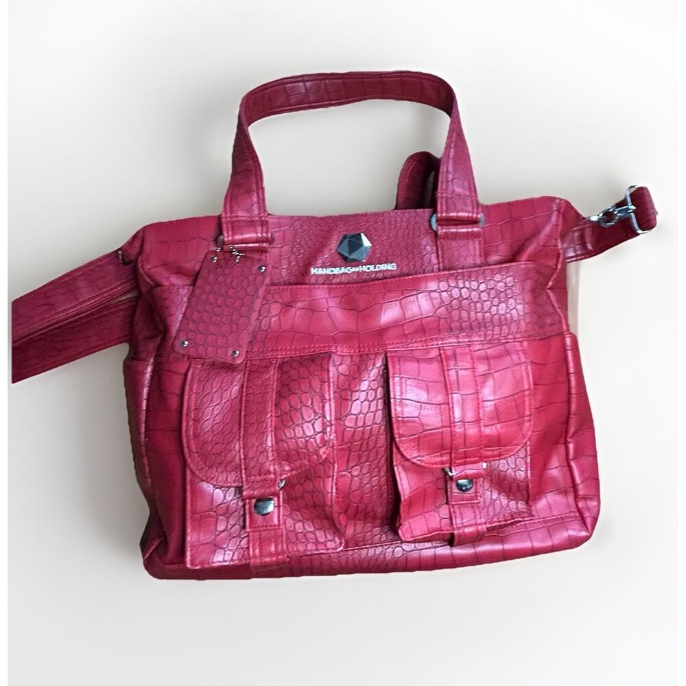 ThinkGeek Red Dragonscale Handbag of Holding D&D Vegan Leather Bag Rare 2016